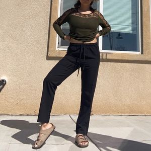 Black Mid Rise Cargo Pants Size S